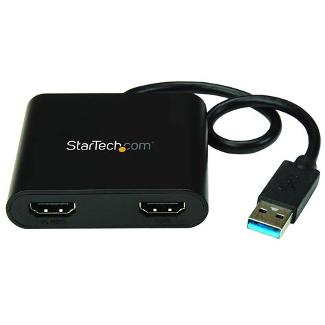 StarTech.com USB 3.0 to Dual HDMI Adapter, USB to 2x HDMI 